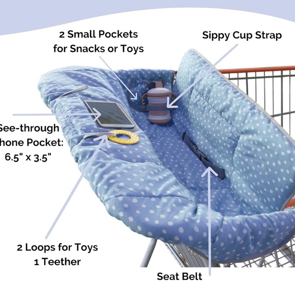 Dinosaur Print Shopping Cart/Highchair Cover - Picture 3 of 5